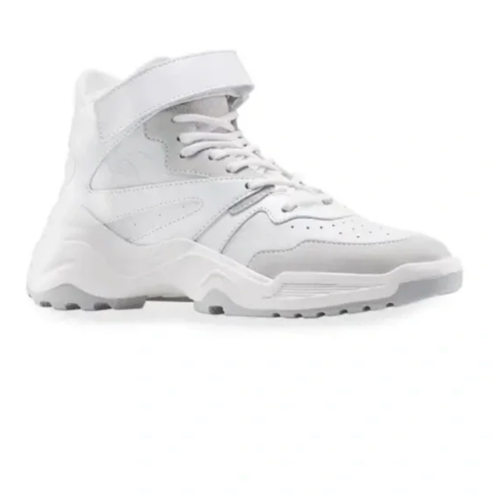 KOIO Aerobics Pearl Retro Mixed Leather Sneakers Size 37 Off White made in italy